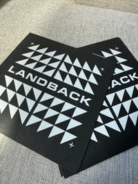 Image 2 of Landback 6" x 6" Print - White on Black