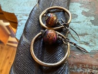Image 3 of Mixed metals Basha bead earrings/ n10