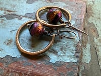 Image 1 of Mixed metals Basha bead earrings/ n10