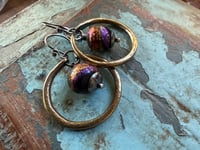 Image 5 of Mixed metals Basha bead earrings/ n10