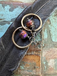 Image 8 of Mixed metals Basha bead earrings/ n10