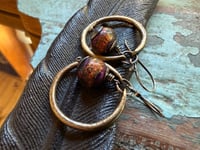 Image 9 of Mixed metals Basha bead earrings/ n10