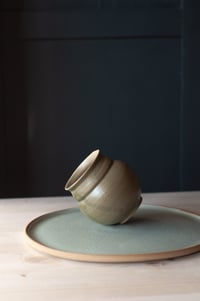 Image 1 of Small Rounded Vase - Green Glaze 