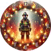 🔥🚒 3D Printed 9-Inch Firefighter Wall Clock – 3D UV Printed