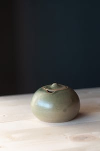 Image 1 of Little jewelery store jar - Satin Matte Green Glaze