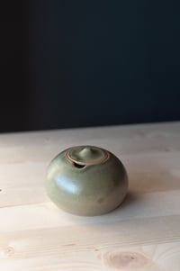 Image 2 of Little jewelery store jar - Satin Matte Green Glaze