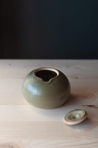 Image 3 of Little jewelery store jar - Satin Matte Green Glaze