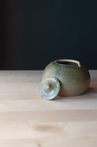 Image 4 of Little jewelery store jar - Satin Matte Green Glaze