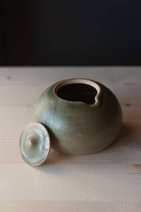 Image 5 of Little jewelery store jar - Satin Matte Green Glaze