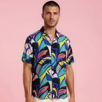 Camisa pincelada azul