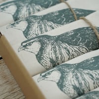 Image 3 of Organic Cotton Red-Legged Partridge Napkin – Boxed Set of 6