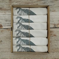 Image 2 of Organic Cotton Red-Legged Partridge Napkin – Boxed Set of 6