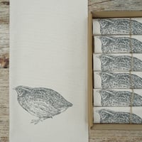 Image 1 of Organic Cotton Quail Napkin – Boxed Set of 6