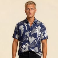 Camisa hojas blancas