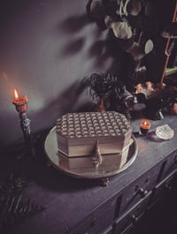 Image 1 of Pearl gray beaded box 