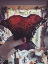 Image 3 of Carnival glass ruffle bowl 