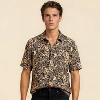 Image 1 of Camisa mil hojas negras