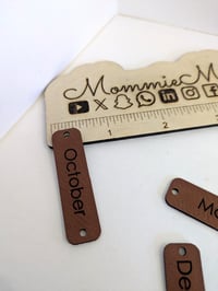 Image 4 of Temperature Blanket Month Tags Personalized Faux Leather