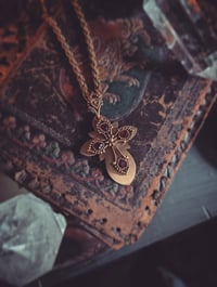 Image 2 of Red jewel cross necklace 