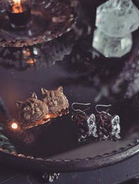 Image 1 of Vintage cat earrings 