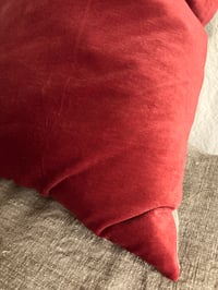 Image 1 of 493 - STRAWBERY FAYRE - hand dyed velvet with linen back