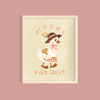 Off To Go Be A Silly Goose Illustrated Art Print