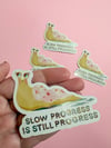 Slow Progress Slug Semi Metallic Vinyl Sticker