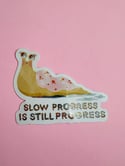 Slow Progress Slug Semi Metallic Vinyl Sticker