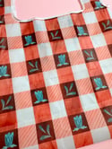 Floral Spring Gingham Foldable Reusable Tote Bag