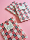 Floral Spring Gingham A5 Lined Notebook