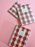 Floral Spring Gingham A5 Lined Notebook