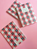 Floral Spring Gingham A5 Lined Notebook