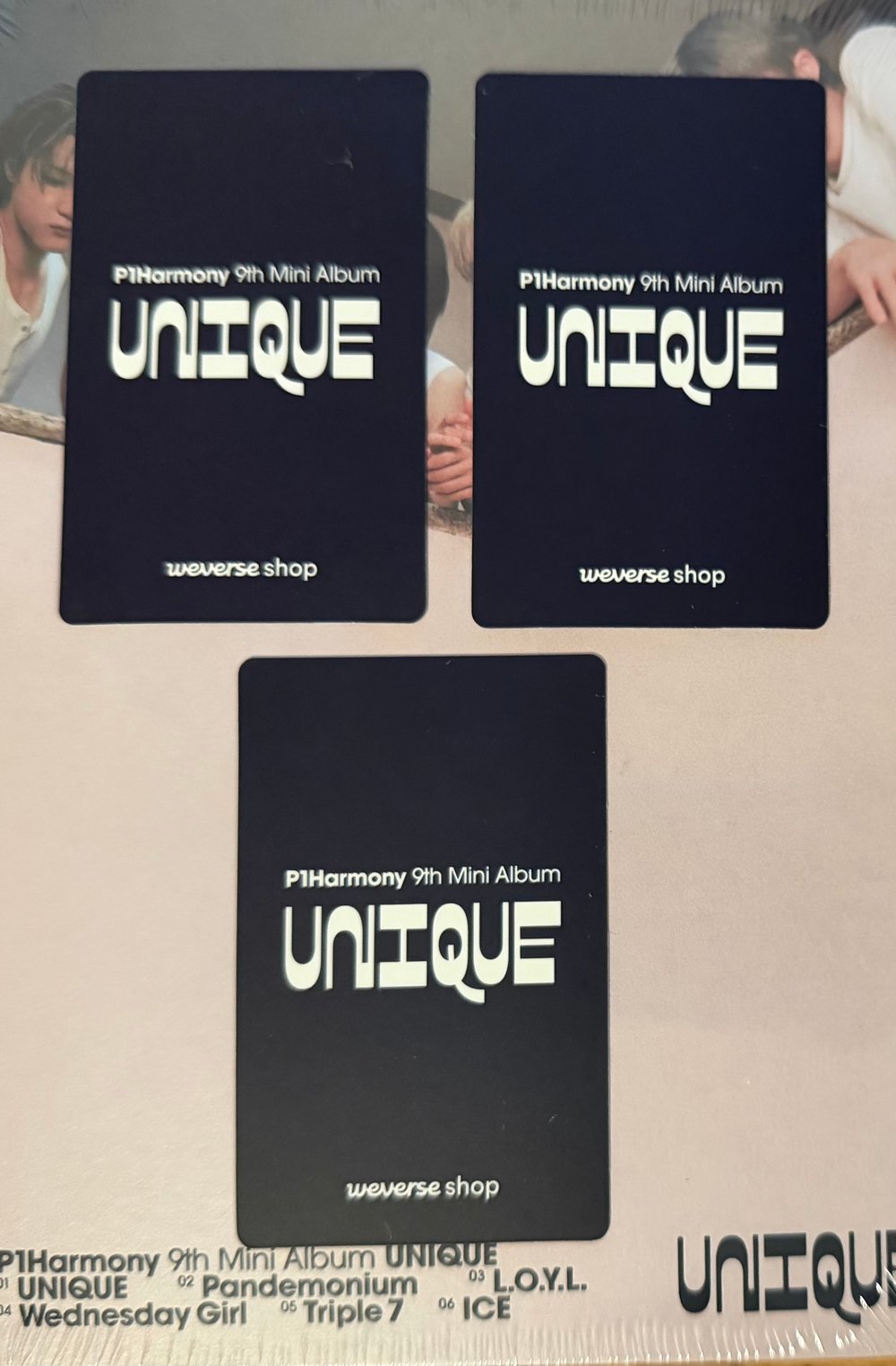 Image of P1Harmony ‘UNIQUE’ Weverse Shop POB Photocard’s