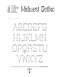 Image 4 of Midwest Gothic (1 style) - Custom Font