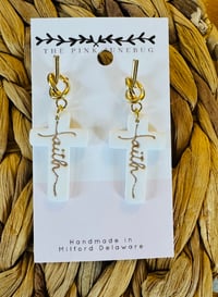 White faith cross 