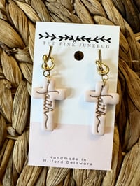 Dusty pink faith cross 