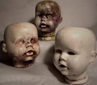 Image 4 of Witness – Handmade Distressed Baby Head Planter | One of a Kind Gothic Decor