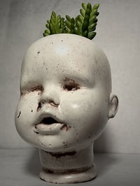 Image 2 of Onset – Minimal Distressed Baby Head Planter | Handmade Oddity Decor