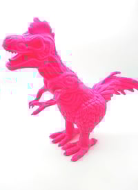 Image 2 of Toy Art Gallery Ron English Sofubi Soft Vinyl Figure Poultry Rex Hot Pink
