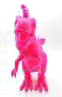 Image 3 of Toy Art Gallery Ron English Sofubi Soft Vinyl Figure Poultry Rex Hot Pink