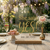 Image 2 of "She Said Yes" Engagement Announcement Sign
