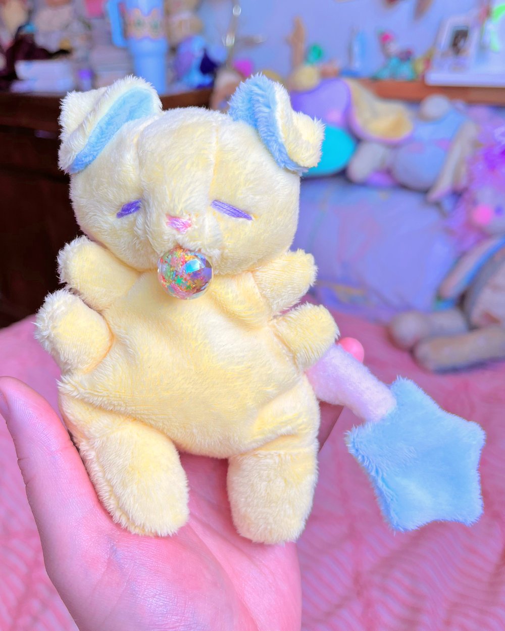 Image of Hugg-A-Me Babey! Yellow + Rainbow Ball