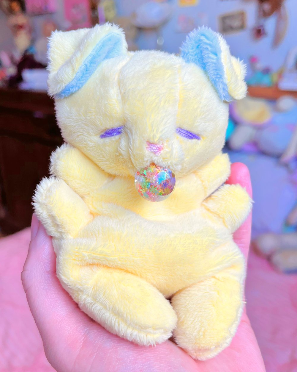 Image of Hugg-A-Me Babey! Yellow + Rainbow Ball