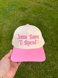 Jesus Saves I Spend Trucker Hat