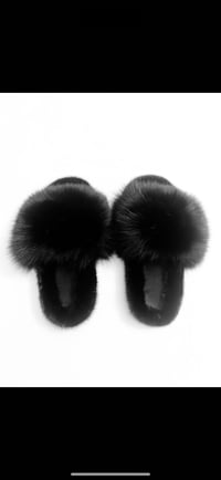 Image 1 of  MINK SLIDES (Blk) 