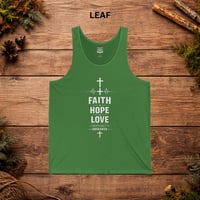 Image 6 of Faith Hope Love Tank Top — Christian Cross Inspirational Sleeveless Shirt