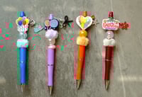 Image 1 of Handmade Trendy Birthday Beaded Pens, charms, beads, journaling, gift, present, happy, colorful