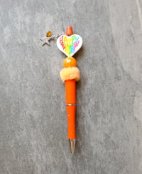 Image 4 of Handmade Trendy Birthday Beaded Pens, charms, beads, journaling, gift, present, happy, colorful