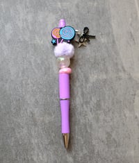 Image 3 of Handmade Trendy Birthday Beaded Pens, charms, beads, journaling, gift, present, happy, colorful