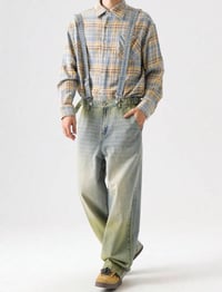 Image 1 of Vintage Fade Suspender Denim